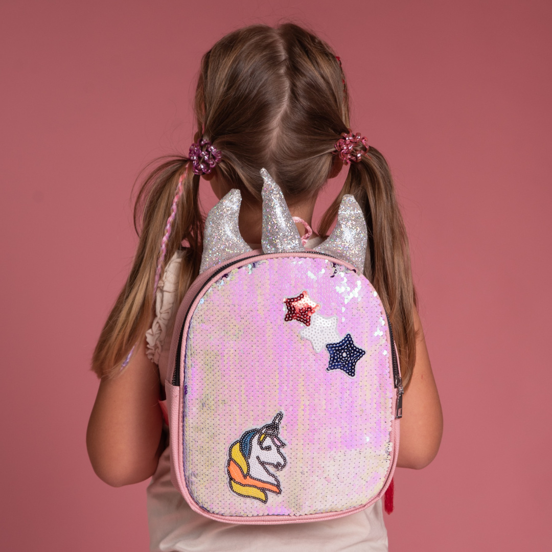 Plecak dla przedszkolaka z jednorożcem - jasnoróżowy